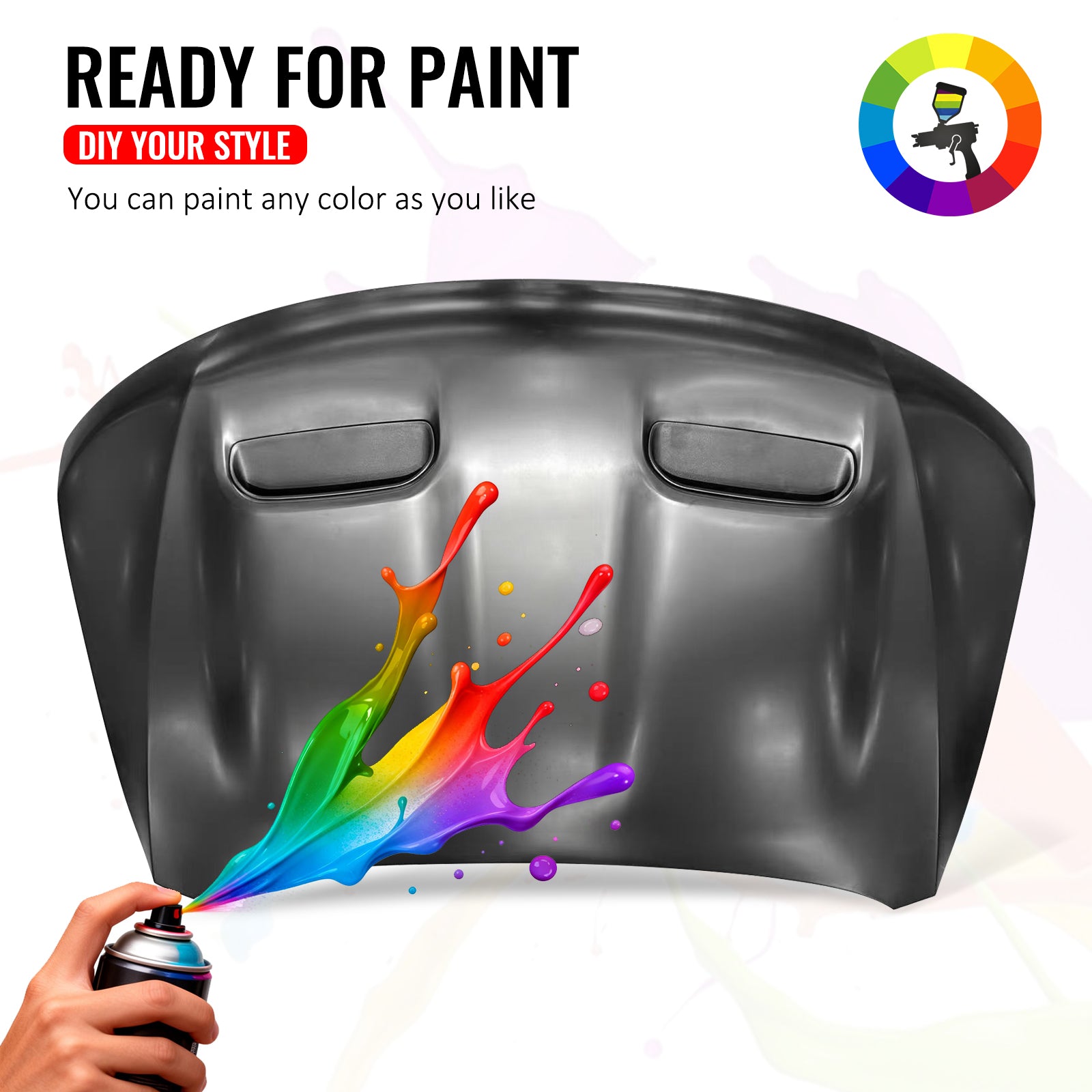 Fits 11-21 Jeep Grand Cherokee SRT Redeye Style Front Hood Bonnet Guard Aluminum