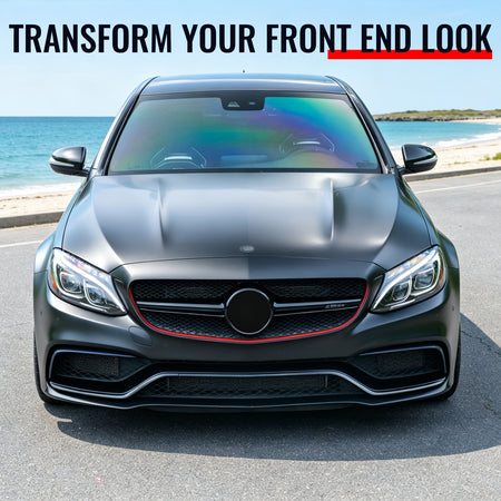Fits 15–21 Benz C-Class W205 C63 Style Cowl Vented Extractor Front Bumper Hood