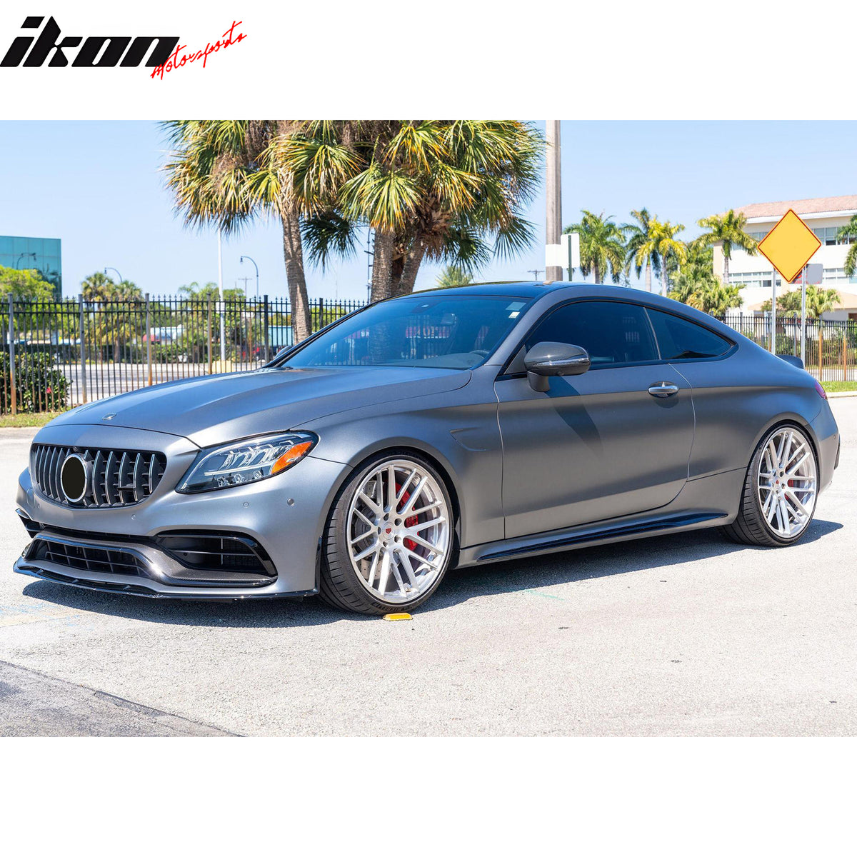 Fits 15–21 Benz C-Class W205 C63 Style Cowl Vented Extractor Front Bumper Hood