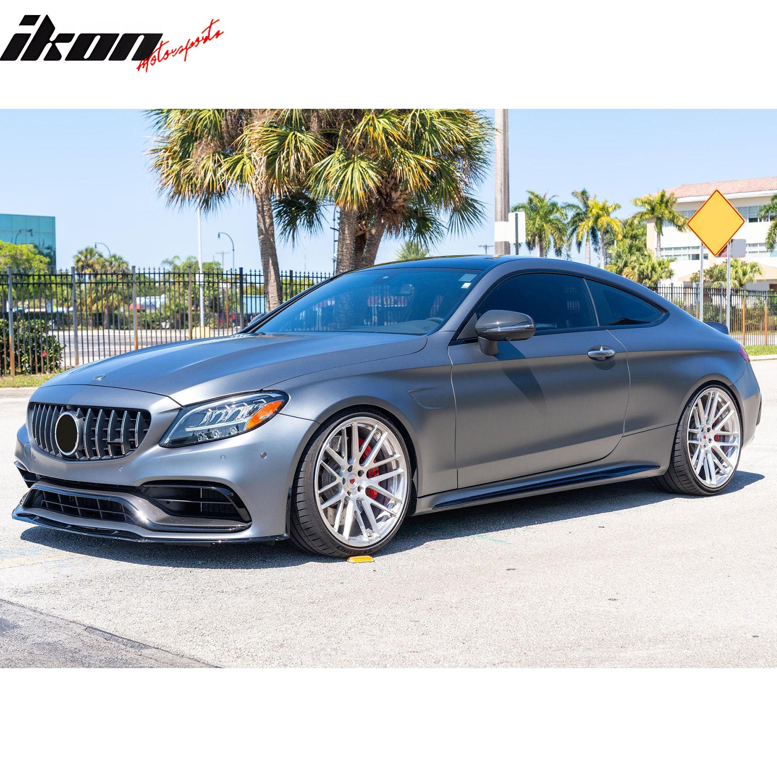 Fits 15–21 Benz C-Class W205 C63 Style Cowl Vented Extractor Front Bumper Hood