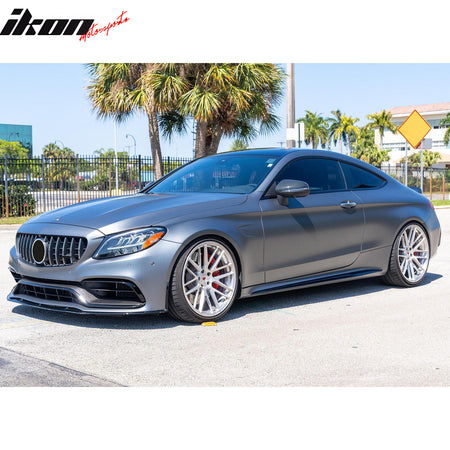 Fits 15–21 Benz C-Class W205 C63 Style Cowl Vented Extractor Front Bumper Hood