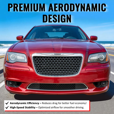 Fits 11-14 Chrysler 300 SRT8 Lower Grille Chrome& Gloss Black ABS - SRT8 Style