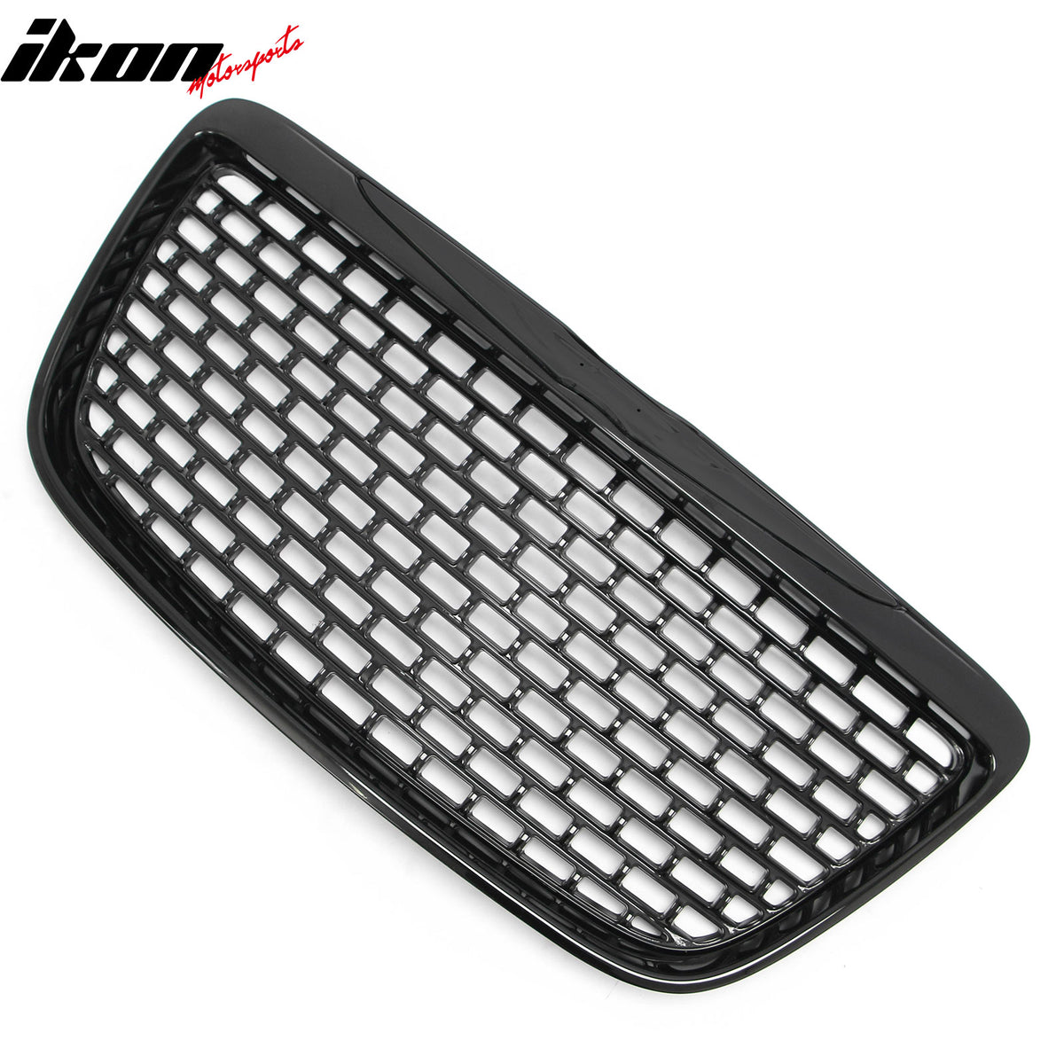 Fits 11-14 Chrysler 300 SRT8 Style Front Bumper Upper Grille Gloss Black ABS