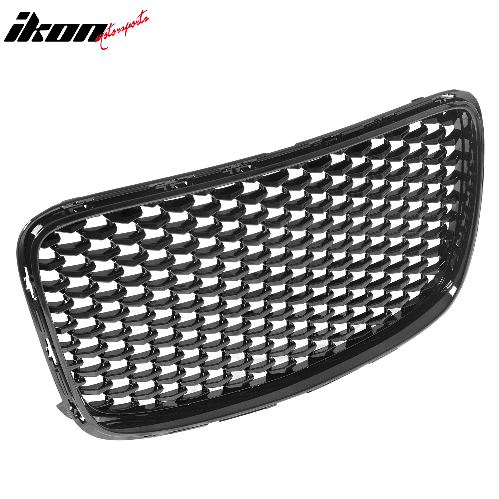 For 15-23 Chrysler 300 300S Sport Gloss Black Upper Grille + SRT PP Lower Grille