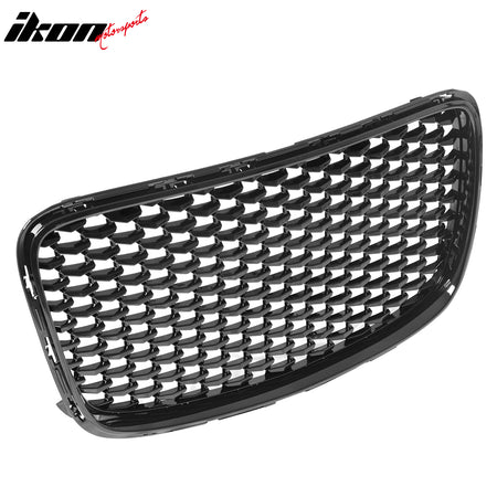 For 15-23 Chrysler 300 300S Sport Gloss Black Upper Grille + SRT PP Lower Grille