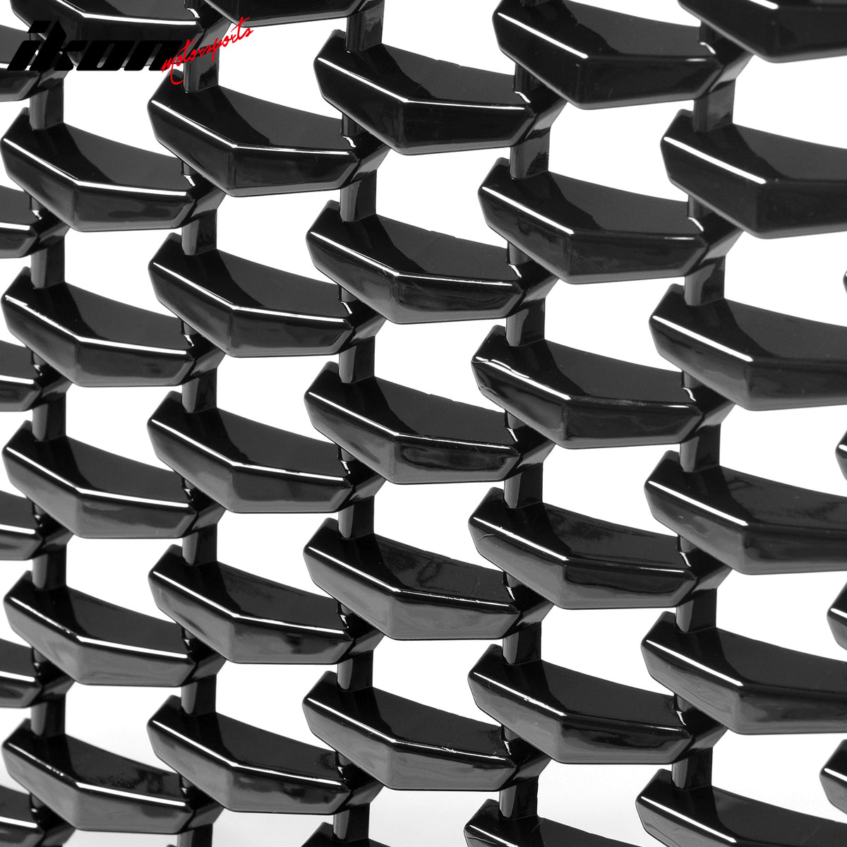 For 15-23 Chrysler 300 300S Sport Gloss Black Front Bumper Upper + Lower Grilles