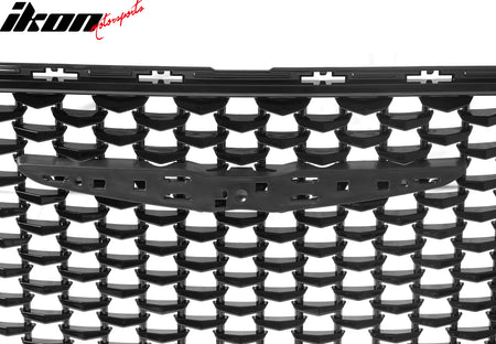 For 15-23 Chrysler 300 300S Sport Gloss Black Front Bumper Upper + Lower Grilles