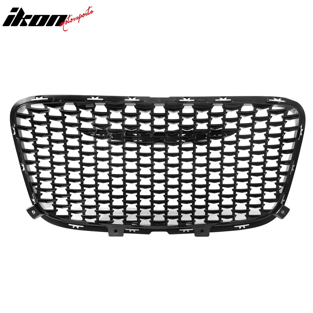 For 15-23 Chrysler 300 300S Sport Gloss Black Upper Grille + SRT PP Lower Grille