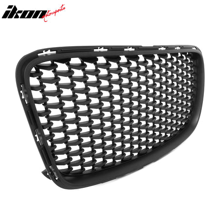 For 15-23 Chrysler 300 300S Sport Matte Black Front Bumper Upper + Lower Grilles
