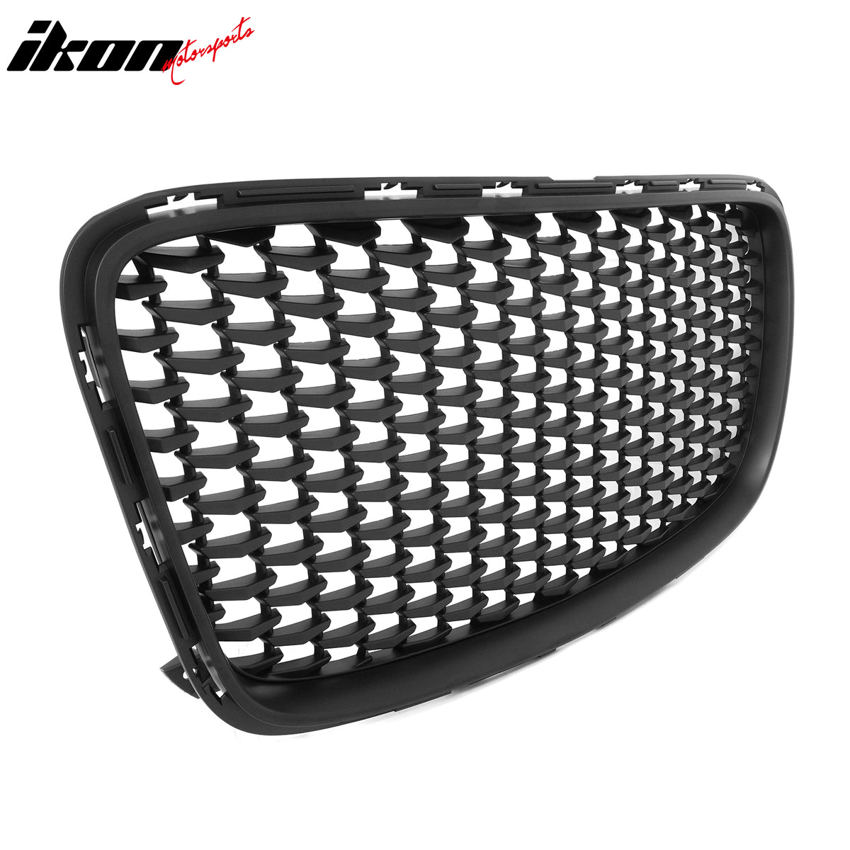 For 15-23 Chrysler 300 300S Sport Matte Black Front Bumper Upper + Lower Grilles