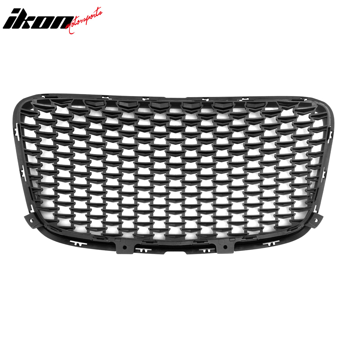 For 15-23 Chrysler 300 300S Sport Matte Black Front Bumper Upper + Lower Grilles