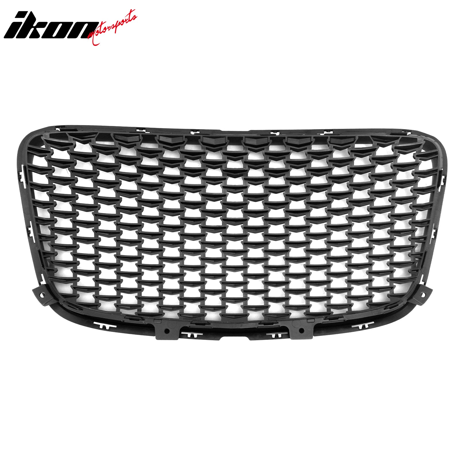 For 15-23 Chrysler 300 300S Sport Matte Black Front Bumper Upper + Lower Grilles