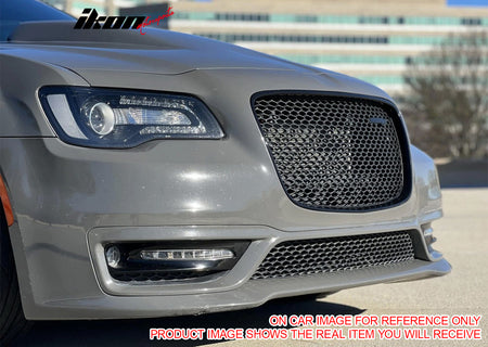 Fits 15-23 Chrysler 300 4DR SRT Style Front Bumper Lower Grille PP Matte Black