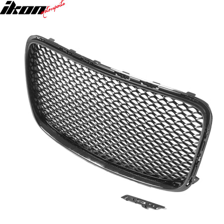 Fits 15-23 Chrysler 300 SRT Style Front Bumper Upper + Lower Grilles Gloss Black