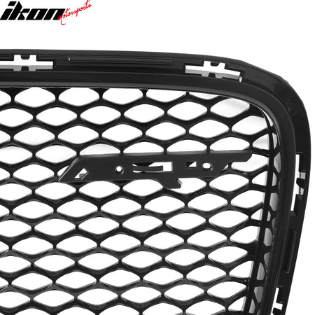 Fits 15-23 Chrysler 300 SRT Style Front Bumper Upper + Lower Grilles Gloss Black