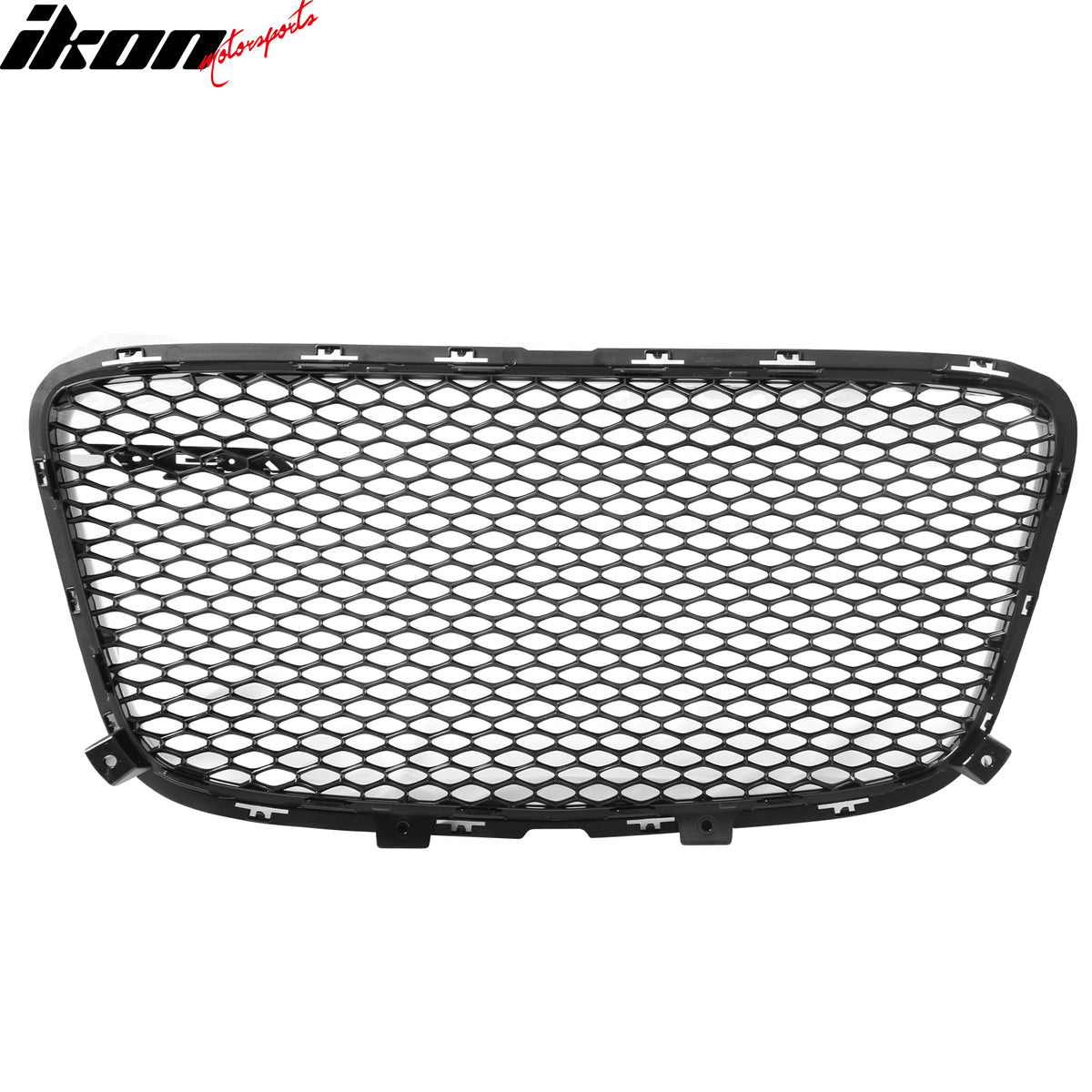 Fits 15-23 Chrysler 300 SRT Style Front Bumper Upper + Lower Grilles Gloss Black