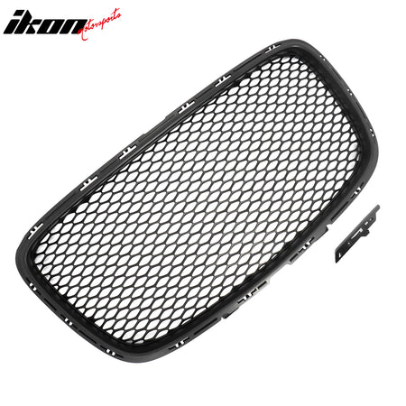 Fits 15-23 Chrysler 300 4DR SRT Style Front Bumper Upper Grille ABS Matte Black