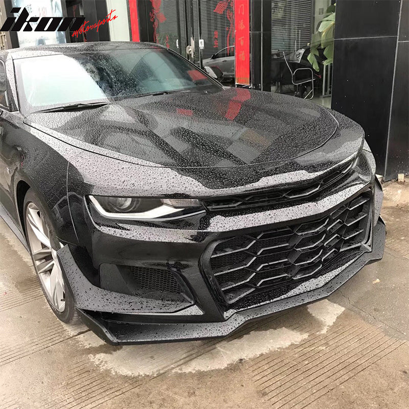 Grille Compatible With 2016-2023 Chevy Camaro, ZL1 1LE Style Front Bumper Lower Grill PP by IKON MOTORSPORTS