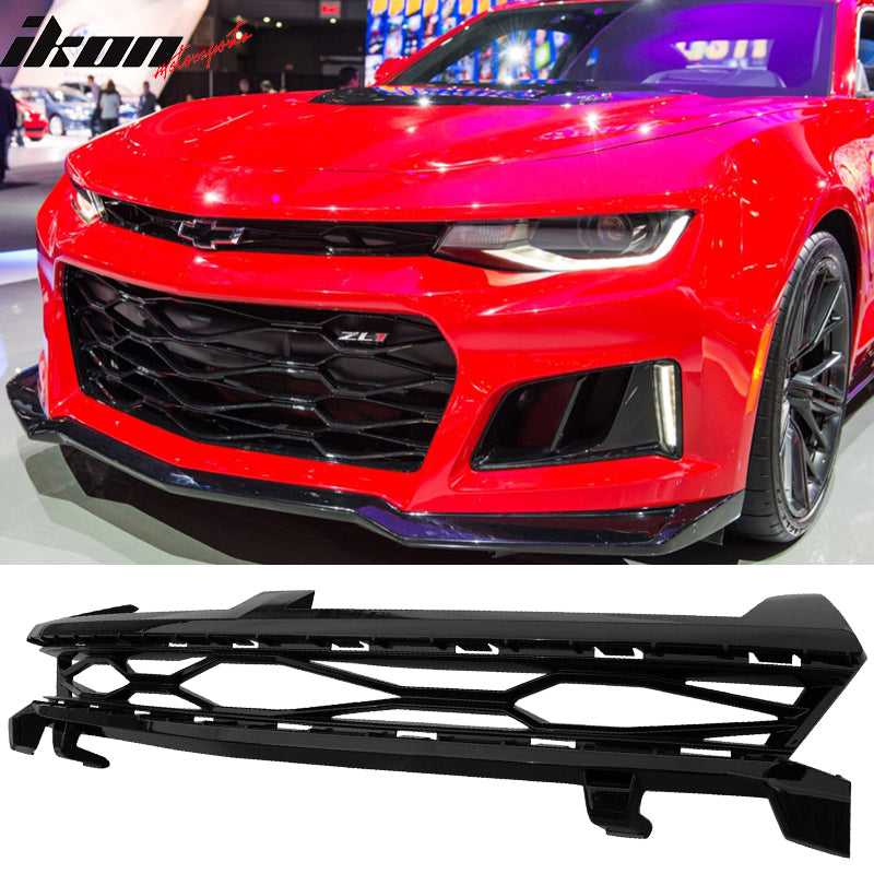 2016-2018 Chevy Camaro 2Dr ZL1 Style Gloss Black Upper Grille ABS