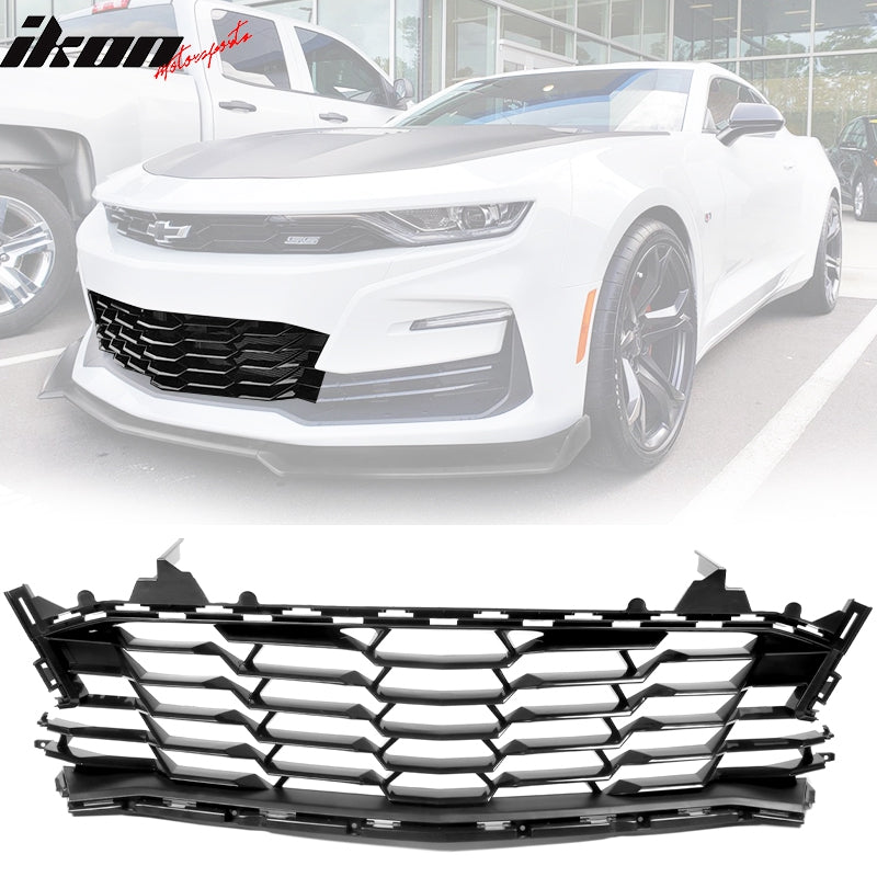 2019-2023 Chevy Camaro SS Style Black Front Bumper Lower Grille ABS