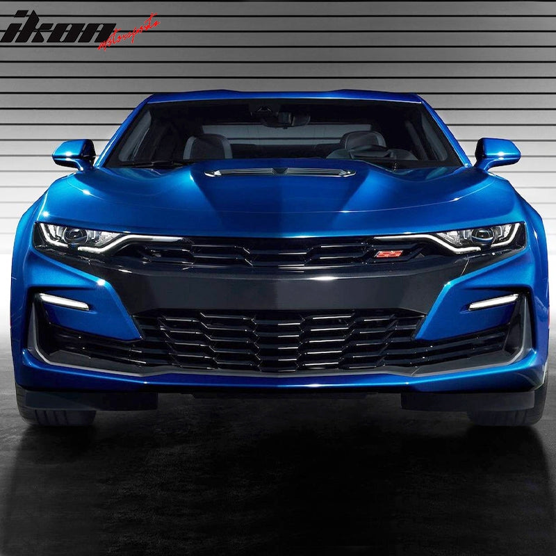 IKON MOTORSPORTS, Front Lower Grille With 2019-2023 Chevy Camaro, SS Style ABS Plastic Add On Front Bumper Grille Grill Guard Replacement