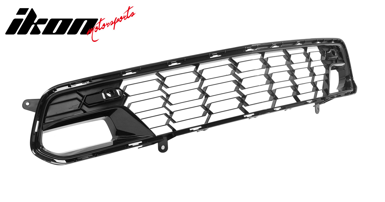 Fits 14-19 Chevy Corvette C7 Z06 Style Front Bumper Mesh Grille ABS Gloss Black