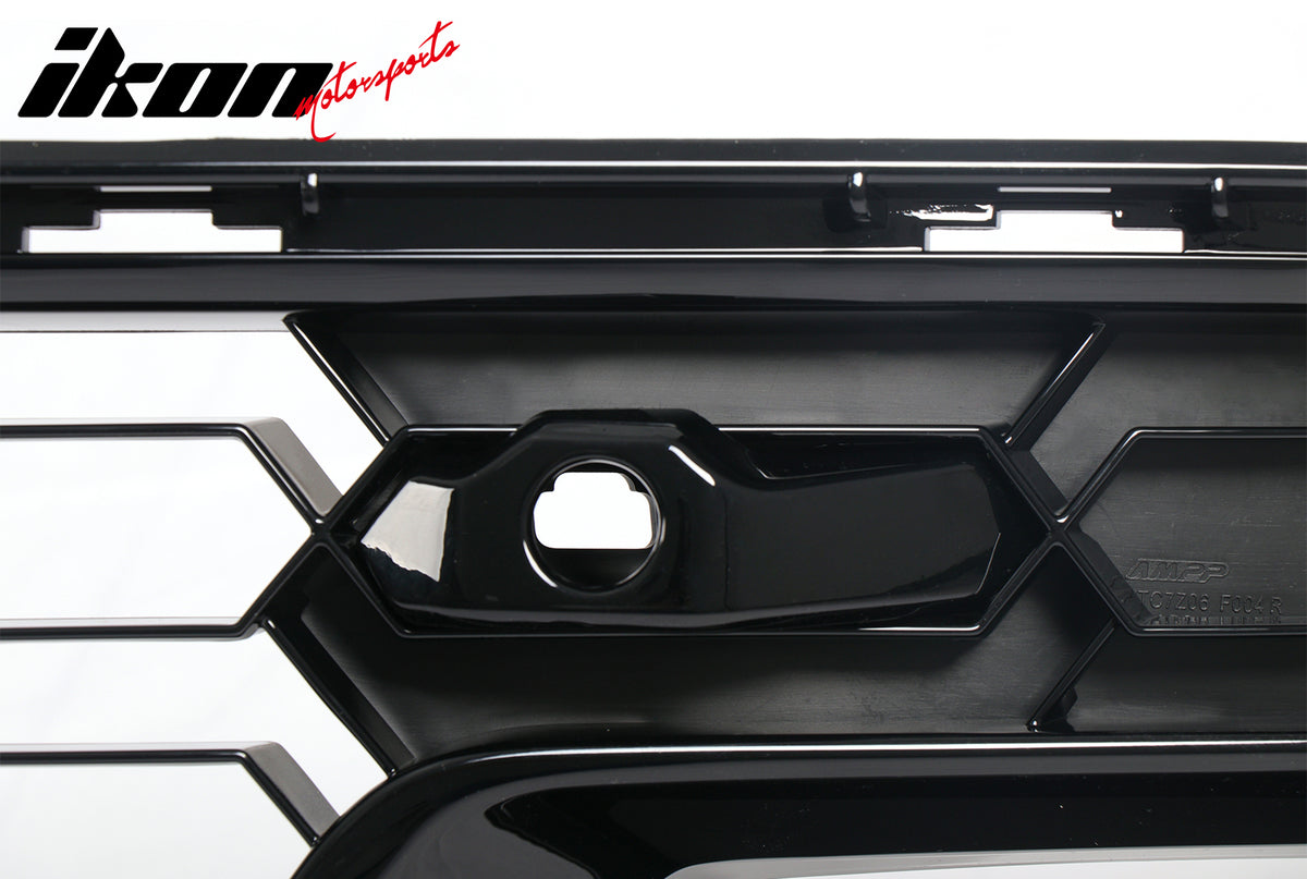 Fits 14-19 Chevy Corvette C7 Z06 Style Front Bumper Mesh Grille ABS Gloss Black