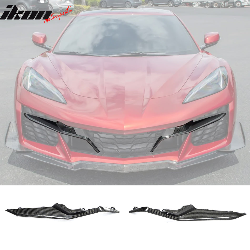 23-25 Corvette C8 Z06/E-Ray/ZR1 Grille Trim Carbon Fiber 2PC Overlay