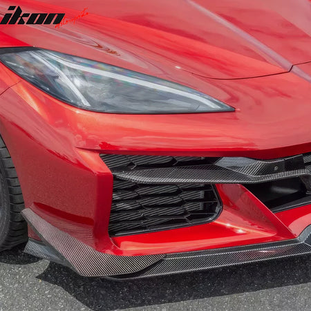 Fits 23-25 Chevy Corvette C8 Z06/E-Ray/ZR1 Grille Trim Carbon Fiber 2PC Overlay