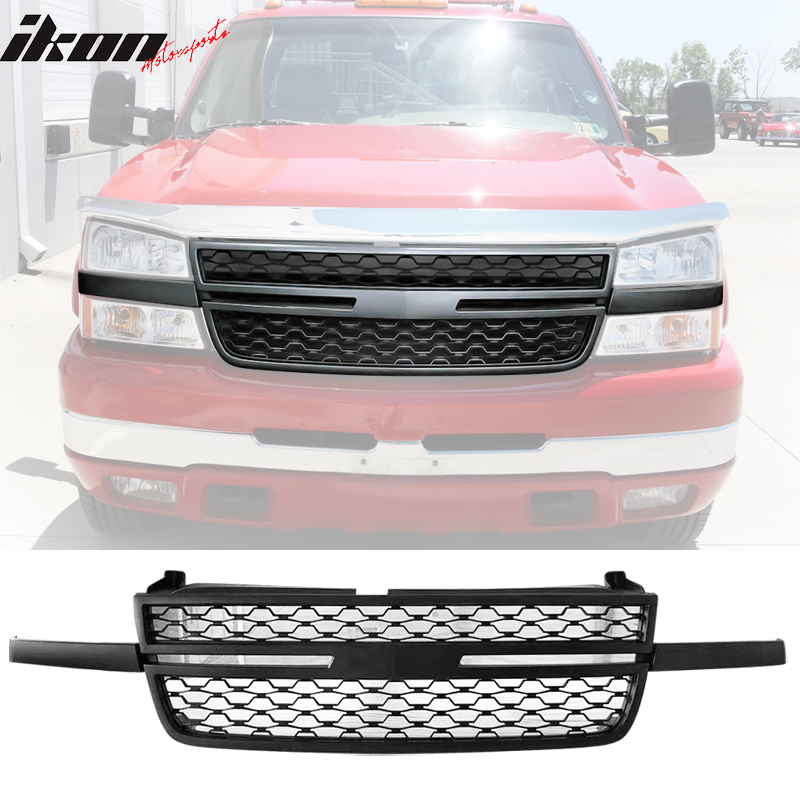 Fits 05-07 Silverado 1500 2500HD 3500 Front Bumper Hood Grille