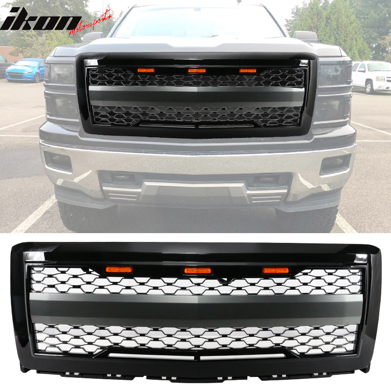 Fits 14-15 Chevy Silverado 1500 Front Bumper Hood Grille