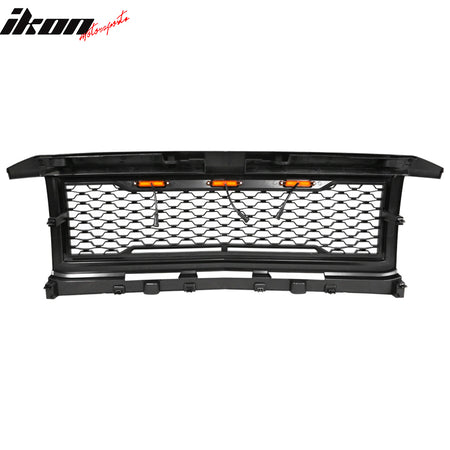 Fits 15-18 Chevy Silverado 2500 3500 Front Bumper Hood Mesh Grille - Gloss Black
