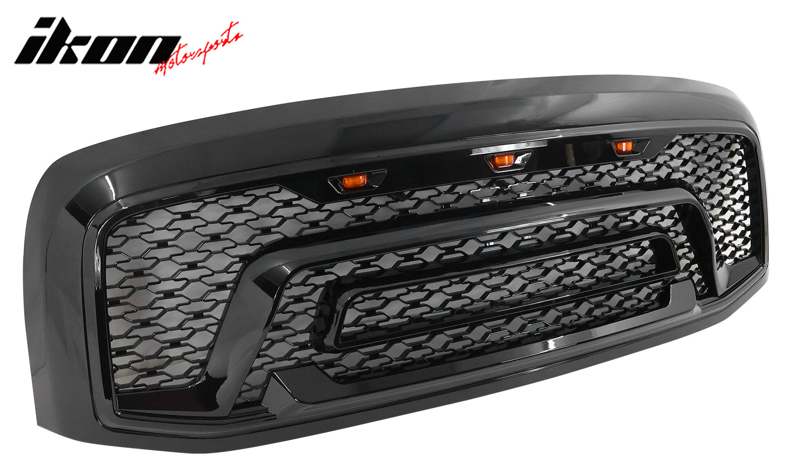 IKON MOTORSPORTS, Grille Guard with Signal Lights Compatible With