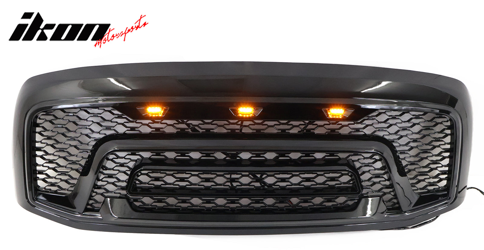 2006-2009 Dodge Ram 1500 2500 3500 Black Grille W/Signal Light
