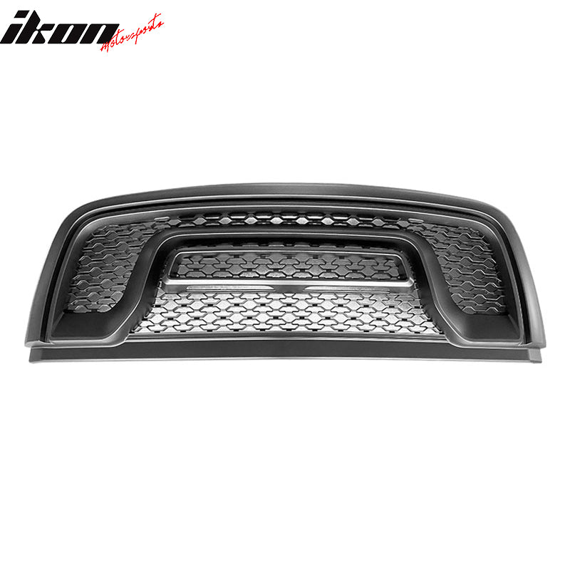 Fits 15-18 Dodge Ram 1500 Rebel Front Bumper Grille Hood Grill Matte Black