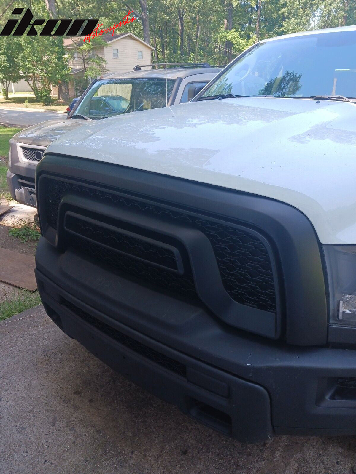 Fits 15-18 Dodge Ram 1500 Rebel Front Bumper Grille Hood Grill Matte Black