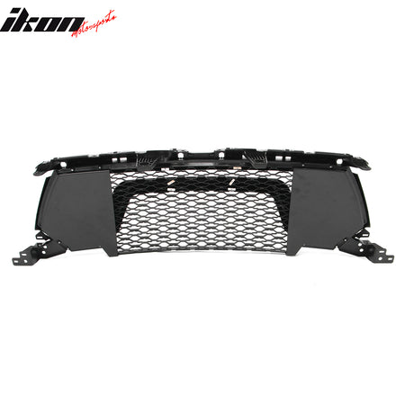 For 19-24 Ram 1500 Rebel OE Style Front Bumper Hood Grille Cover Gloss Black ABS