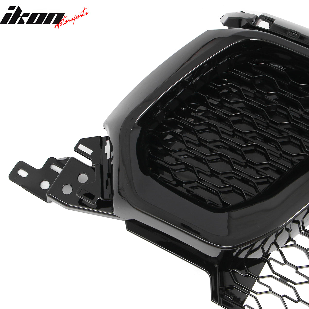 For 19-24 Ram 1500 Rebel OE Style Front Bumper Hood Grille Cover Gloss Black ABS