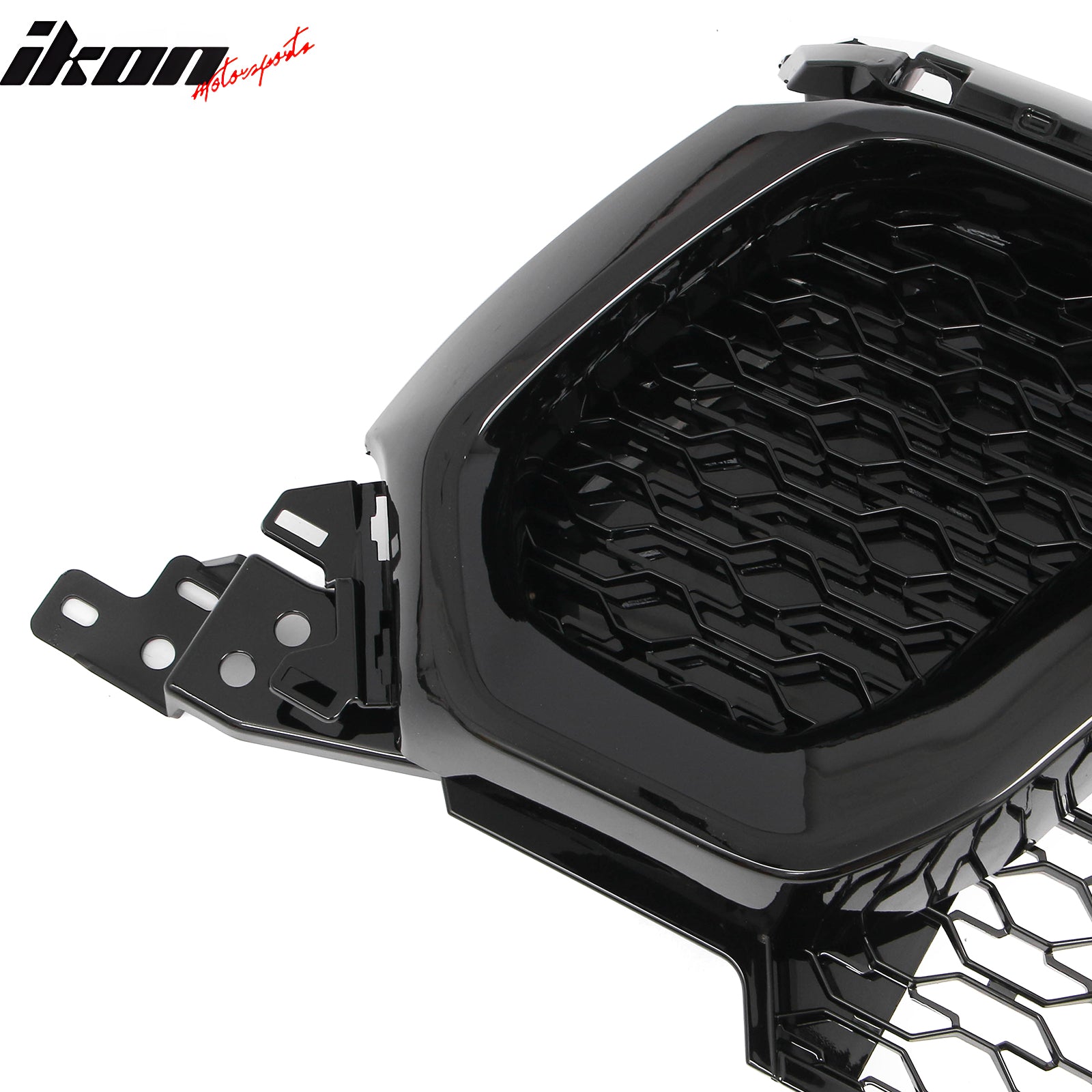 For 19-24 Ram 1500 Rebel OE Style Front Bumper Hood Grille Cover Gloss Black ABS