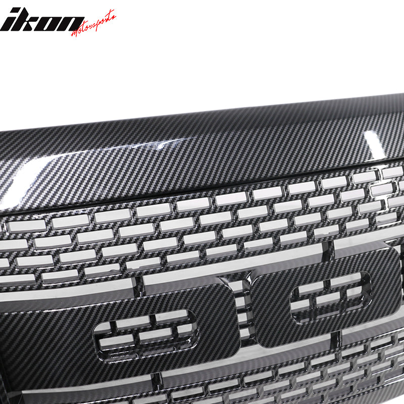 Fits 09-14 F150 R Style Front Grille Hood With Shell - Carbon Fiber Print