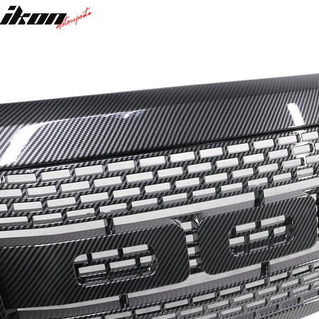 Fits 09-14 F150 R Style Front Grille Hood With Shell - Carbon Fiber Print