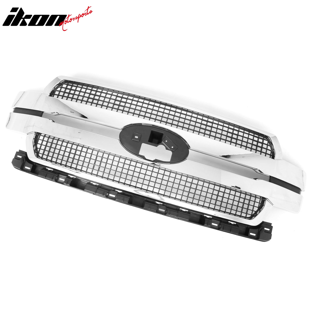 Fits 18-20 Ford F-150 King Ranch Lariat Platinum Front Upper Mesh Grille Chrome