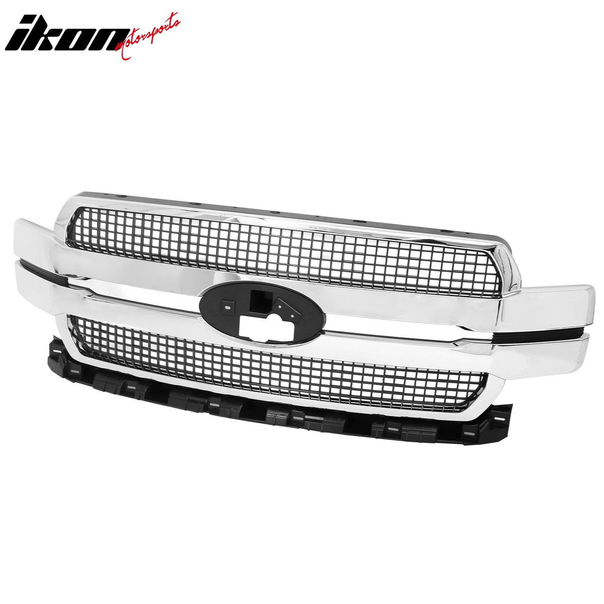 Fits 18-20 Ford F-150 King Ranch Lariat Platinum Front Upper Mesh Grille Chrome