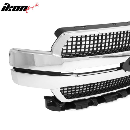 Fits 18-20 Ford F-150 King Ranch Lariat Platinum Front Upper Mesh Grille Chrome