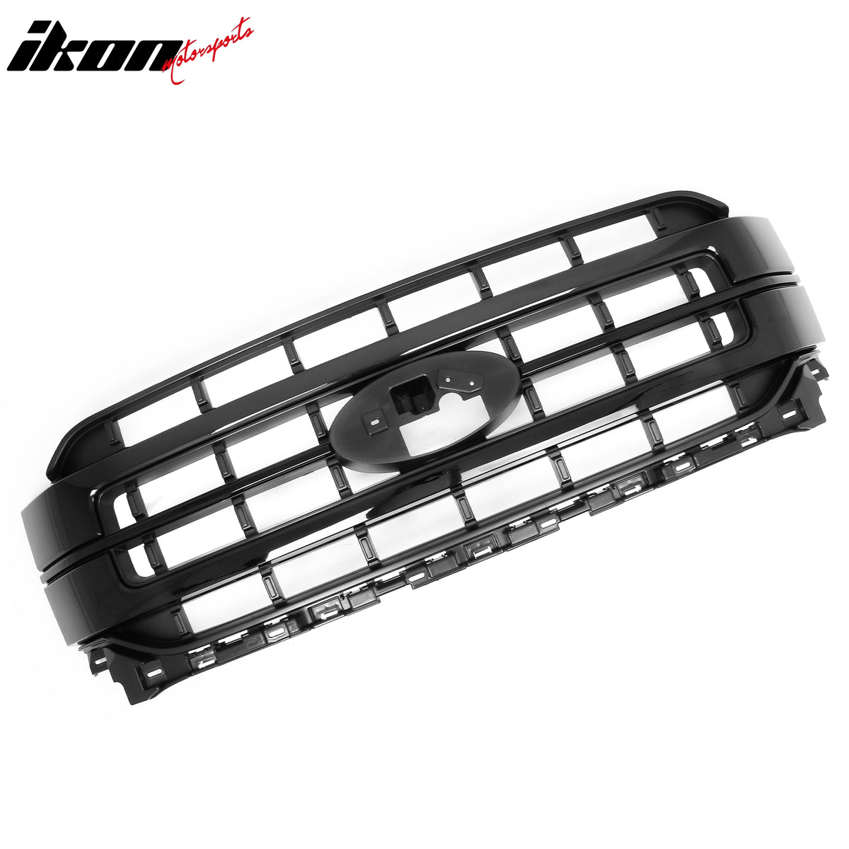 Fits 21-23 Ford F-150 King Ranch Lariat Platinum Upper Mesh Grille Gloss Black
