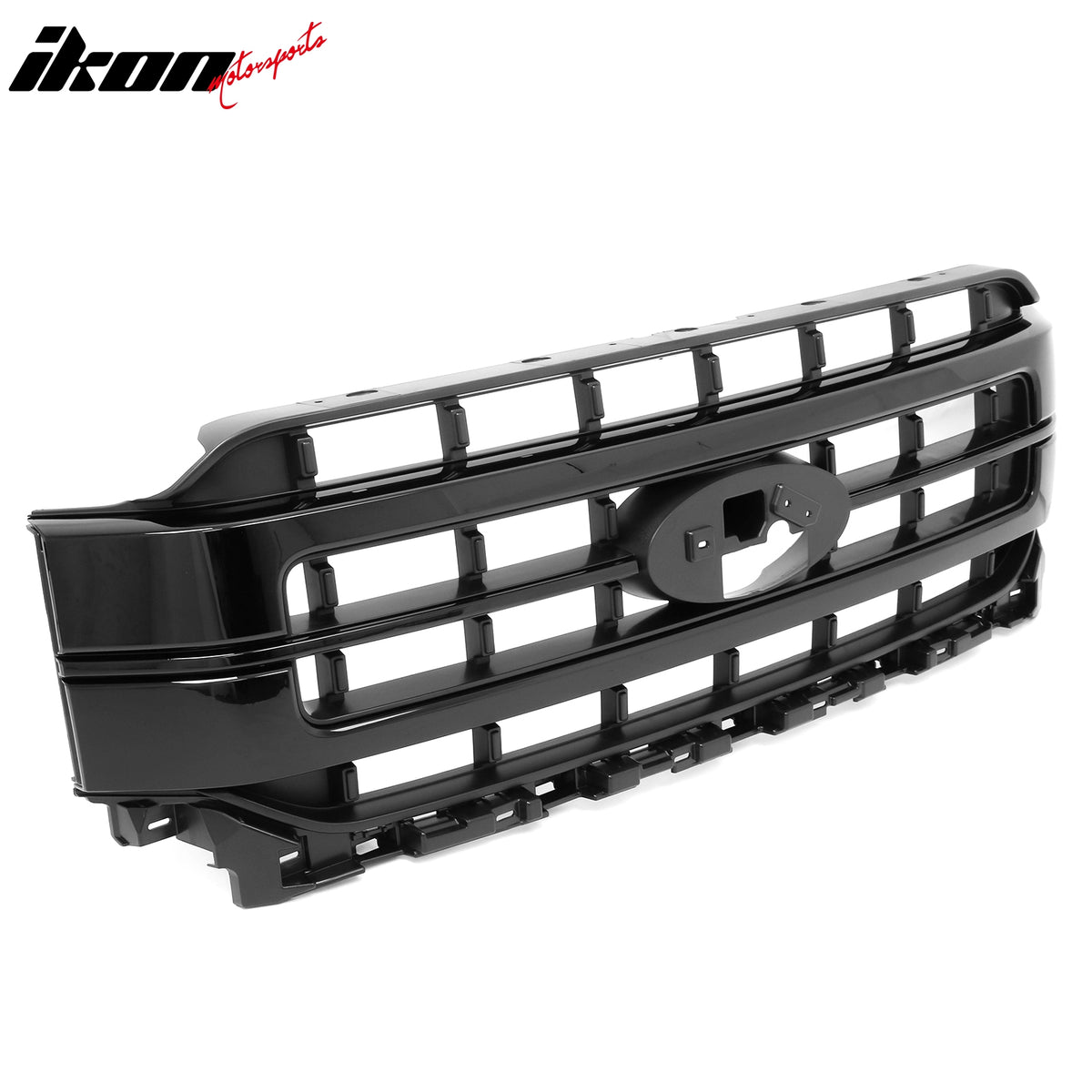 Fits 21-23 Ford F-150 King Ranch Lariat Platinum Upper Mesh Grille Gloss Black