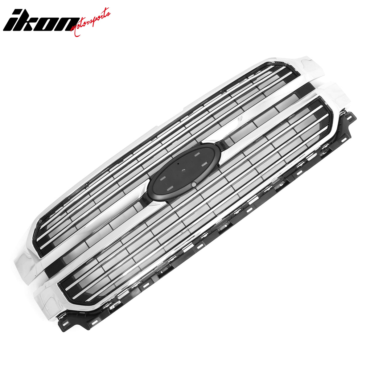 Fits 24-26 Ford F-150 King Ranch Lariat Platinum Front Upper Mesh Grille Chrome