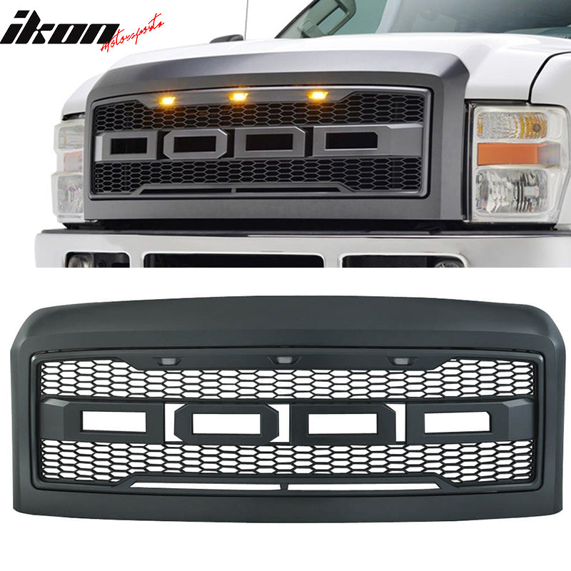 2008-2010 Ford F250 F350 New R Front Bumper Grille Hood Package ABS