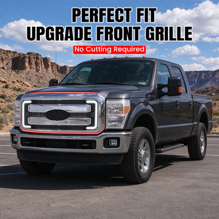 Fits 2011-2016 F250 F350 F450 F550 Super Duty Lariat Grille Chrome