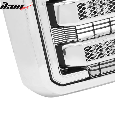 Fits 11-16 Ford F-250 F-350 F-450 F-550 Super Duty Platinum Grille Cover Chrome